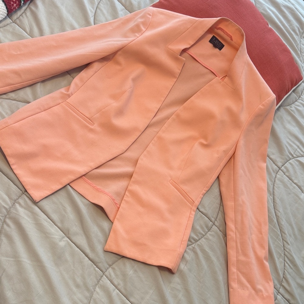 Mossimo Supply Co. Peach Tailored Open-Front Blazer